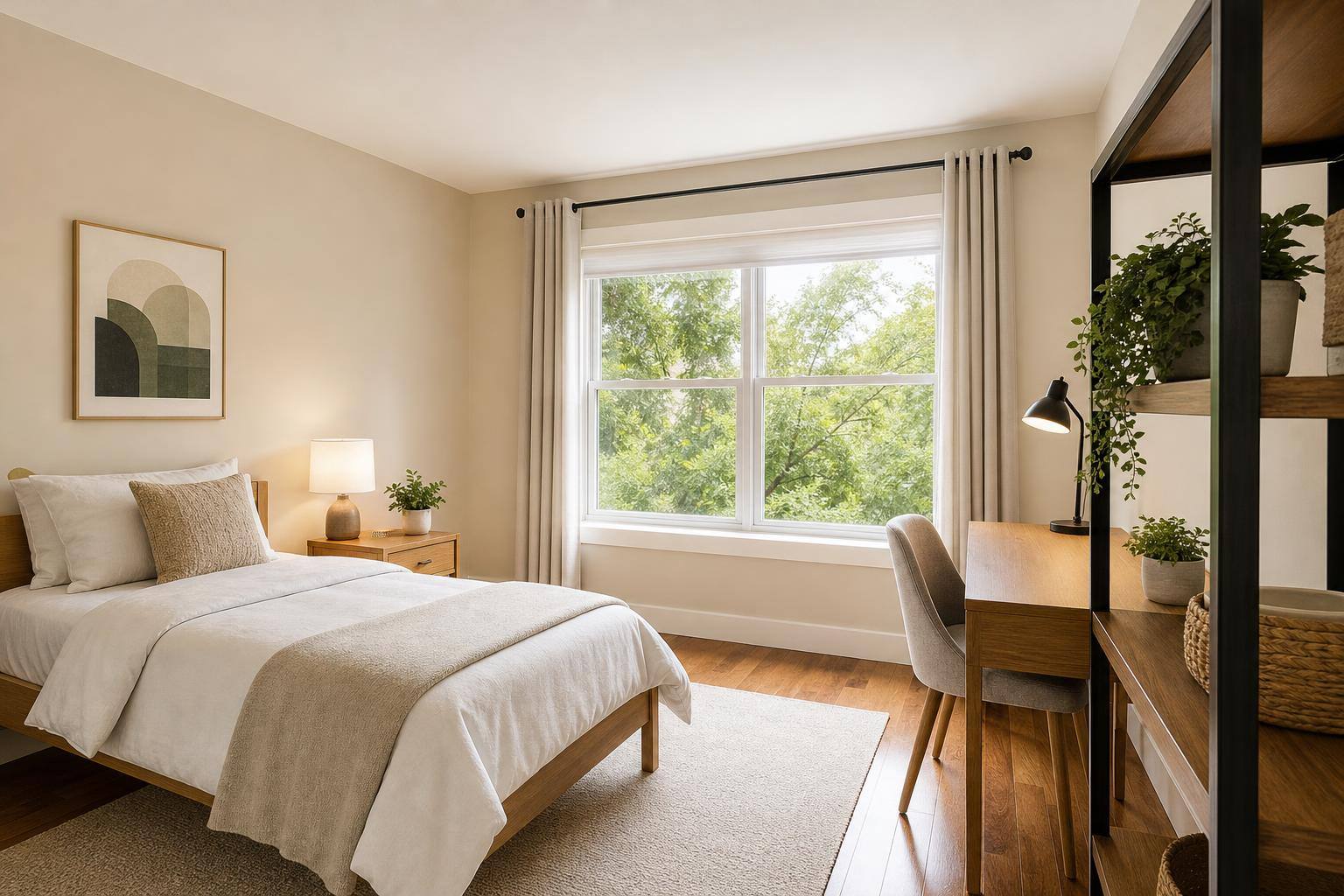 Bright furnished room for rent